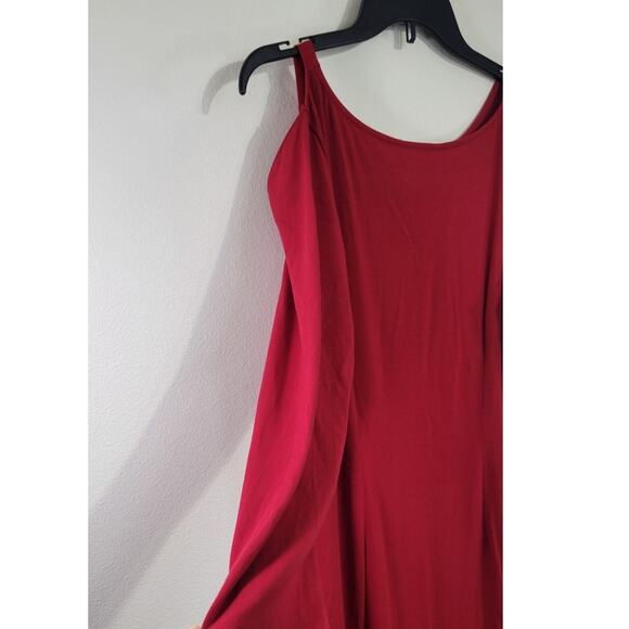Tommy Bahama Dress Womens Large Red Bodycon Shoulder Less Dress Sexy Flirty - Picture 8 of 10